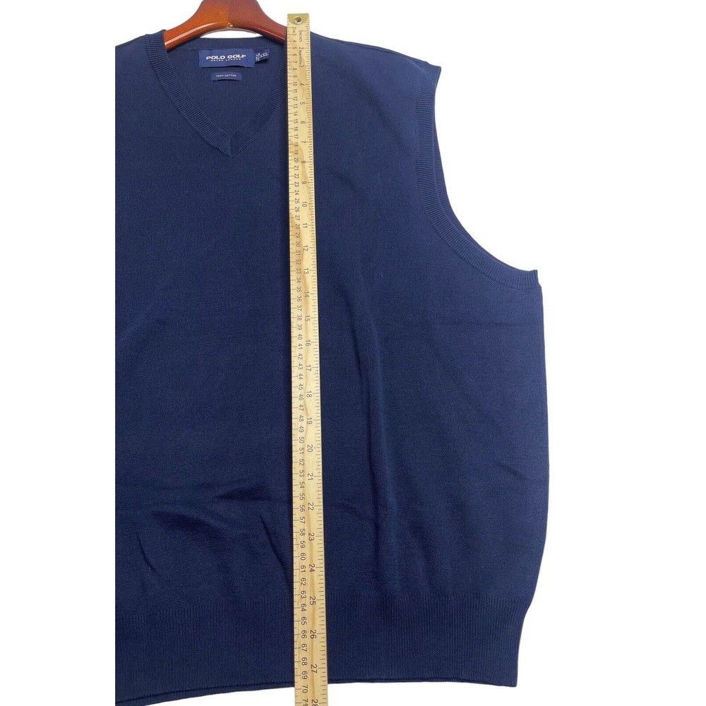 Ralph Lauren‎ Men’s Cotton Navy Blue Golf  Vest Size XXL - Picture 4 of 6